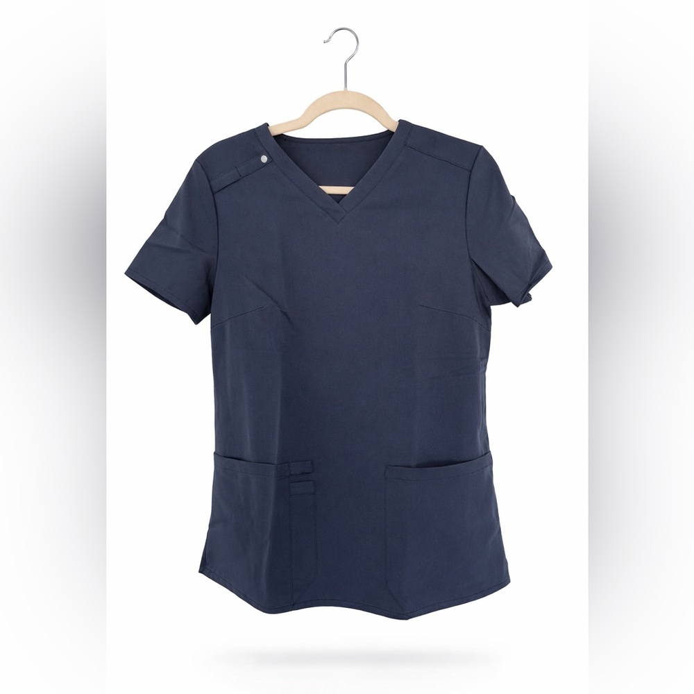 HALARA Dark Blue V-Neck Scrub Top